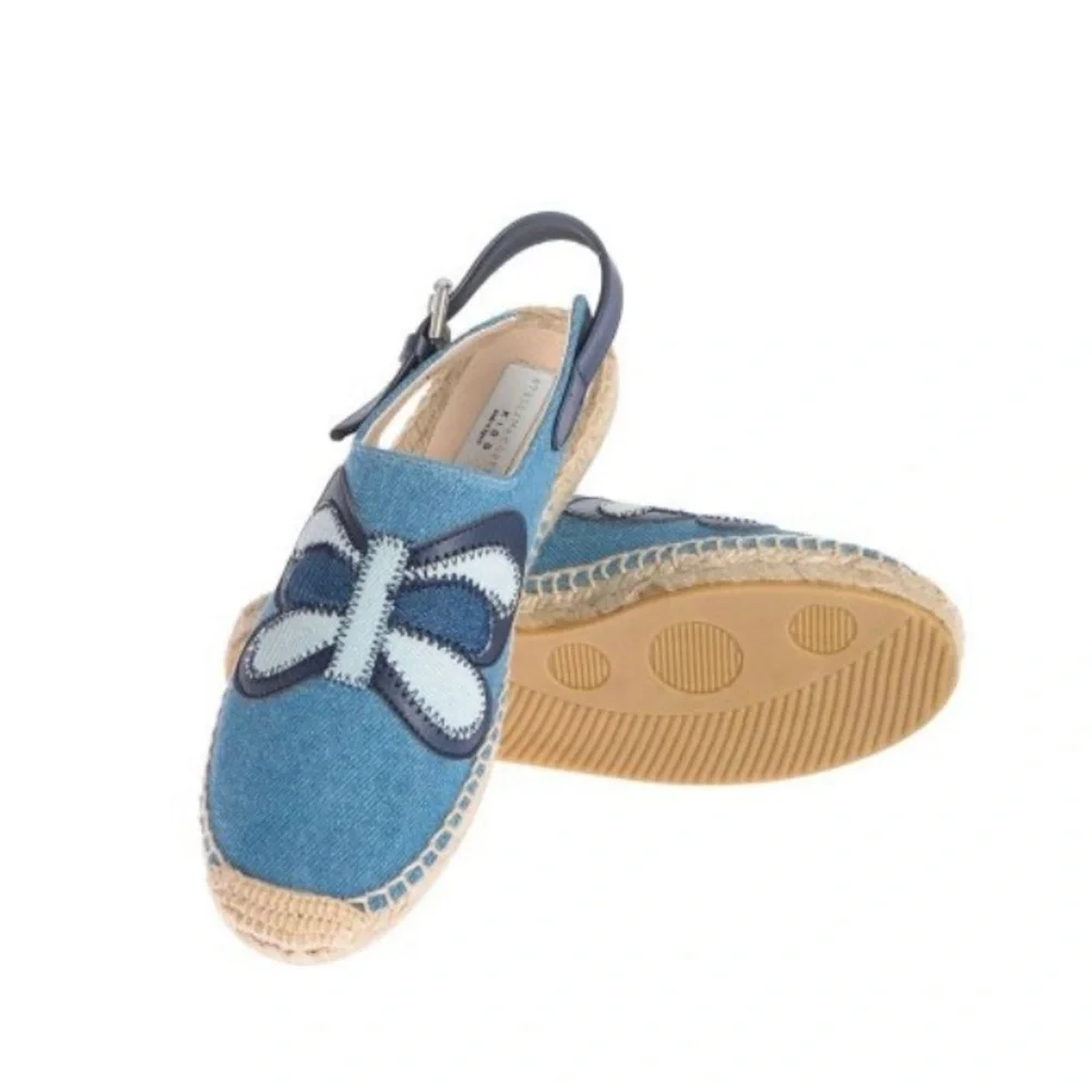 Stella McCartney Kids Blue Butterfly Sandals with box